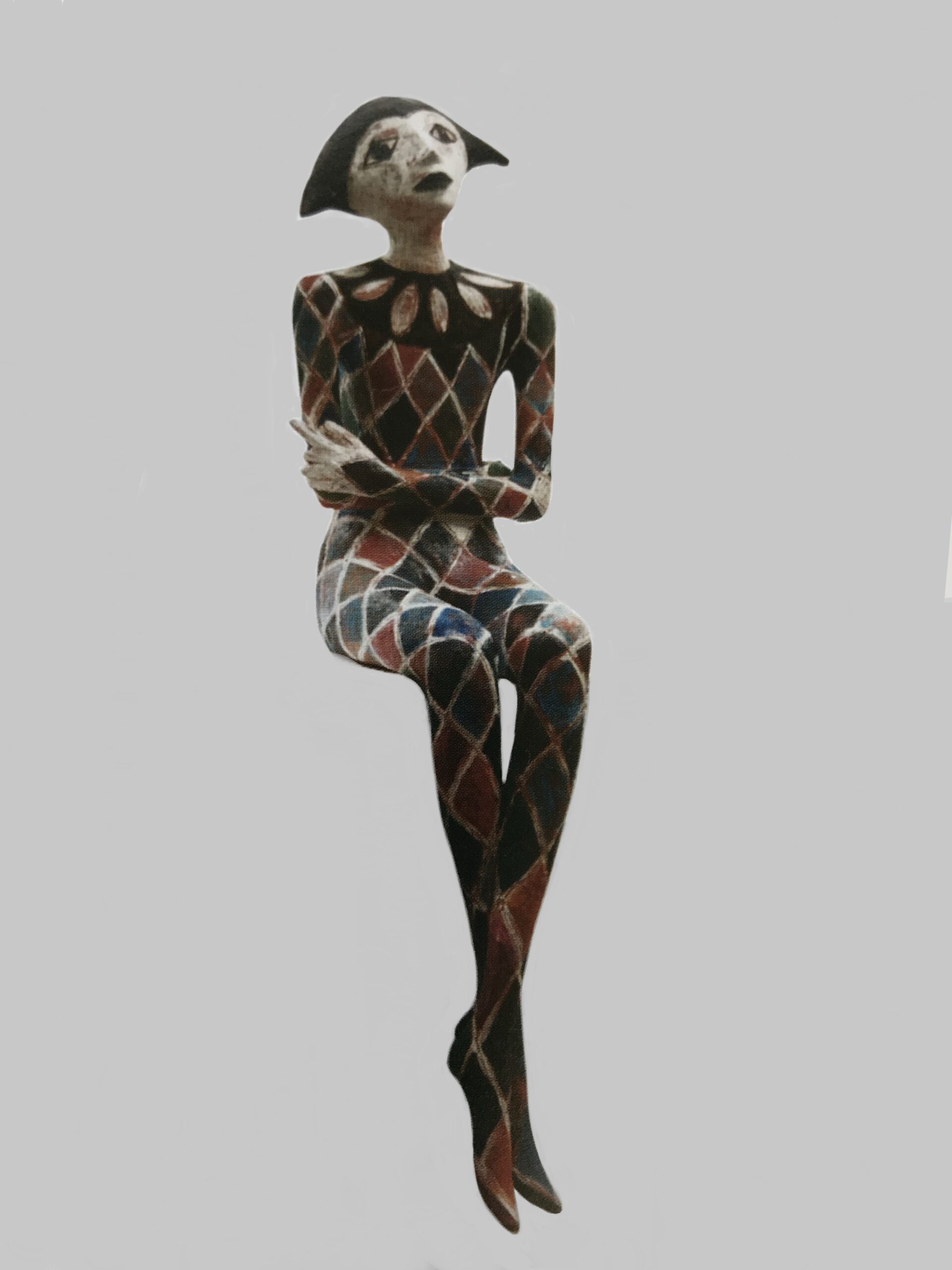 Kleiner Harlekin, farbig, sitzend Christine Gersch & Igor Jerschov